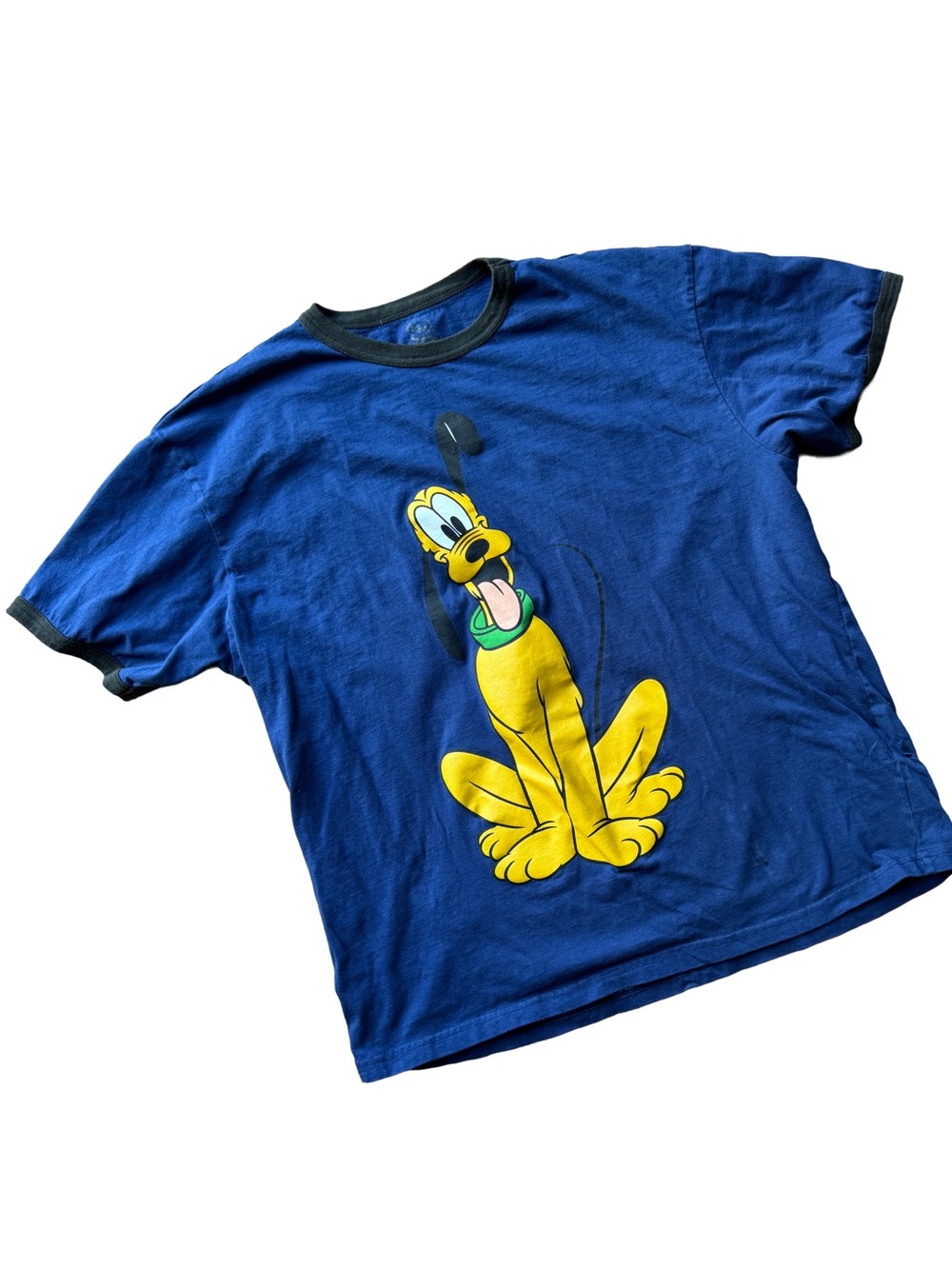 Disney Blue Short Sleeve Tee with Yellow Pluto Graphic